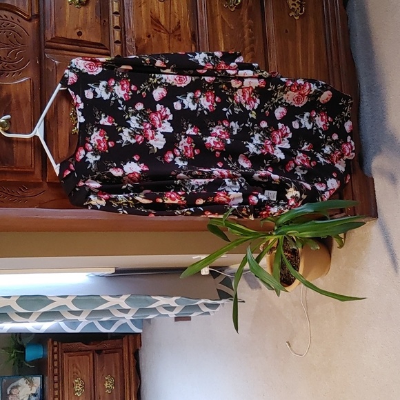 💚NWT Women's Ardene Black Floral Kimono - Picture 3 of 7
